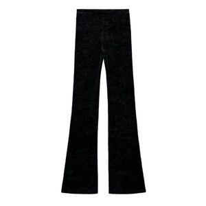 Zara Velvet High Waisted Flare Pants